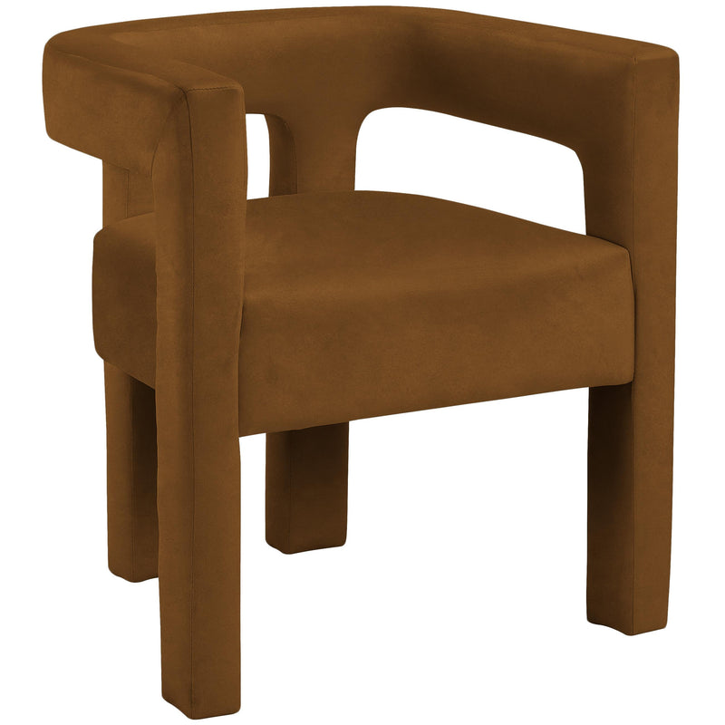 Meridian Athena Saddle Velvet Dining Chair IMAGE 4