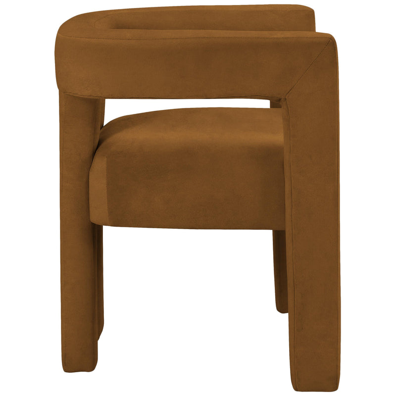 Meridian Athena Saddle Velvet Dining Chair IMAGE 6