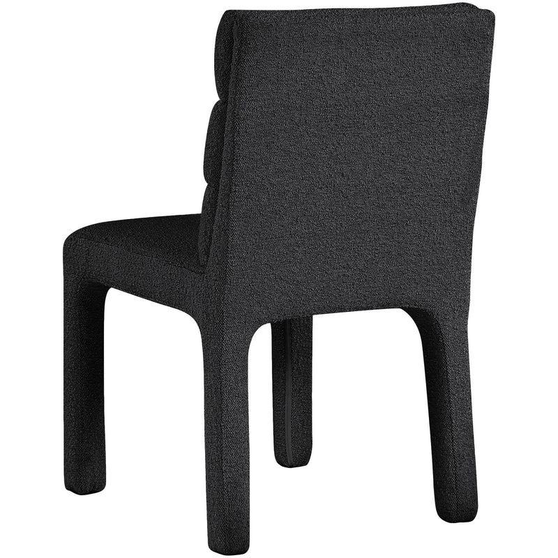 Meridian Kai Black Boucle Fabric Dining Chair IMAGE 2