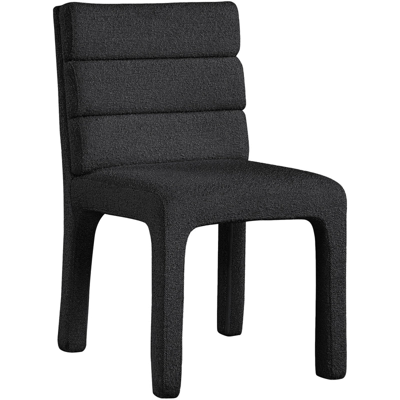 Meridian Kai Black Boucle Fabric Dining Chair IMAGE 3