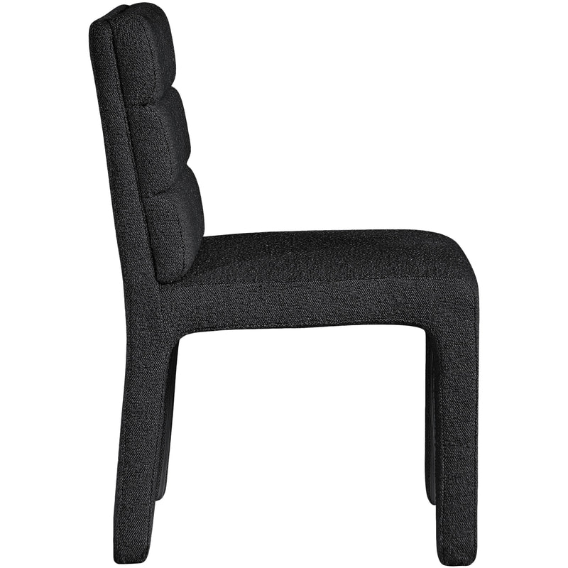 Meridian Kai Black Boucle Fabric Dining Chair IMAGE 4