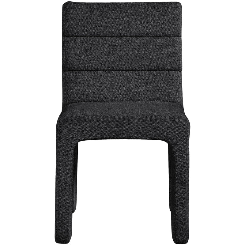 Meridian Kai Black Boucle Fabric Dining Chair IMAGE 5