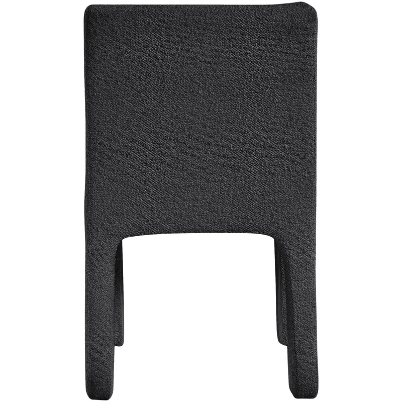 Meridian Kai Black Boucle Fabric Dining Chair IMAGE 6