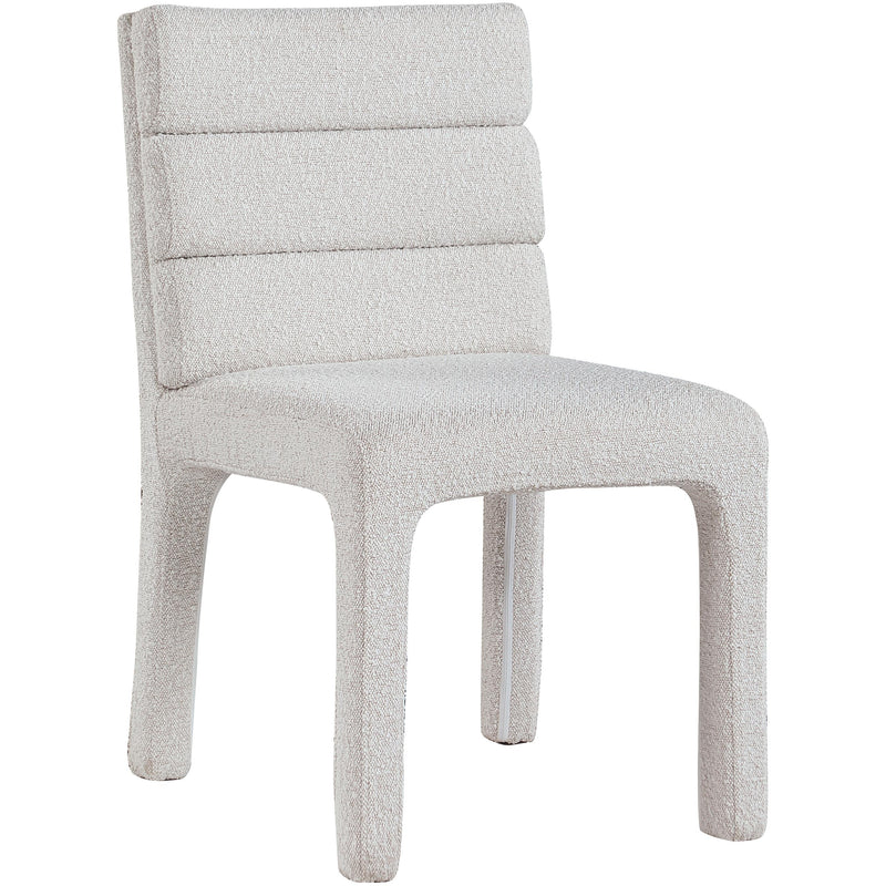 Meridian Kai Cream Boucle Fabric Dining Chair IMAGE 3