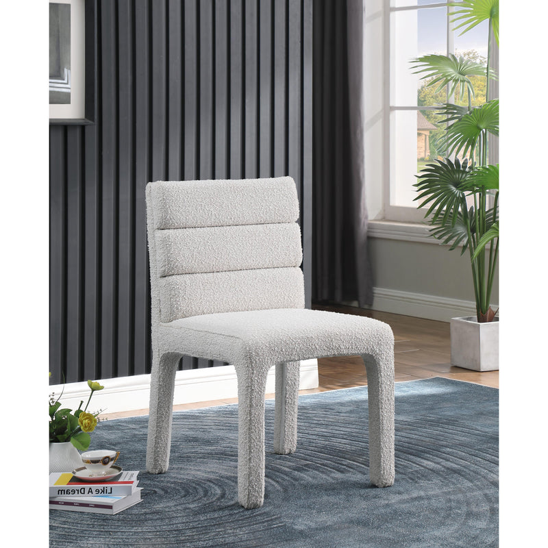 Meridian Kai Cream Boucle Fabric Dining Chair IMAGE 8