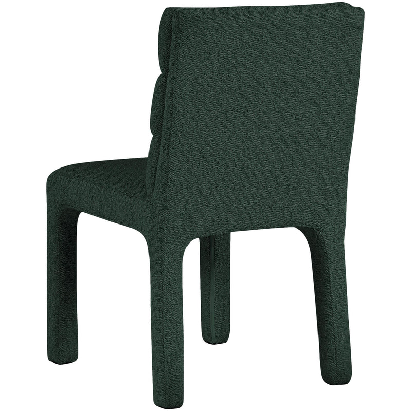 Meridian Kai Green Boucle Fabric Dining Chair IMAGE 2