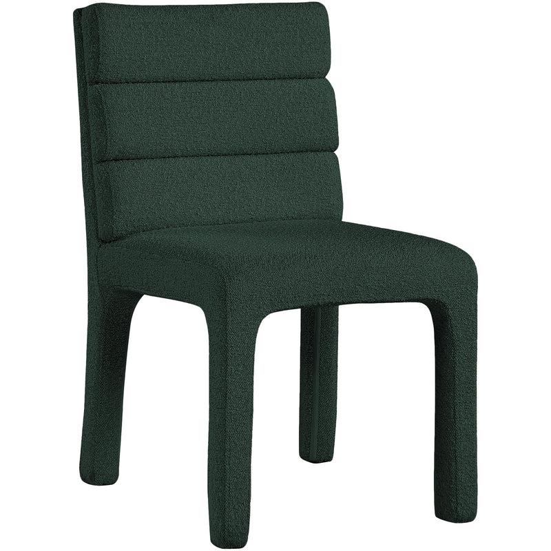 Meridian Kai Green Boucle Fabric Dining Chair IMAGE 3