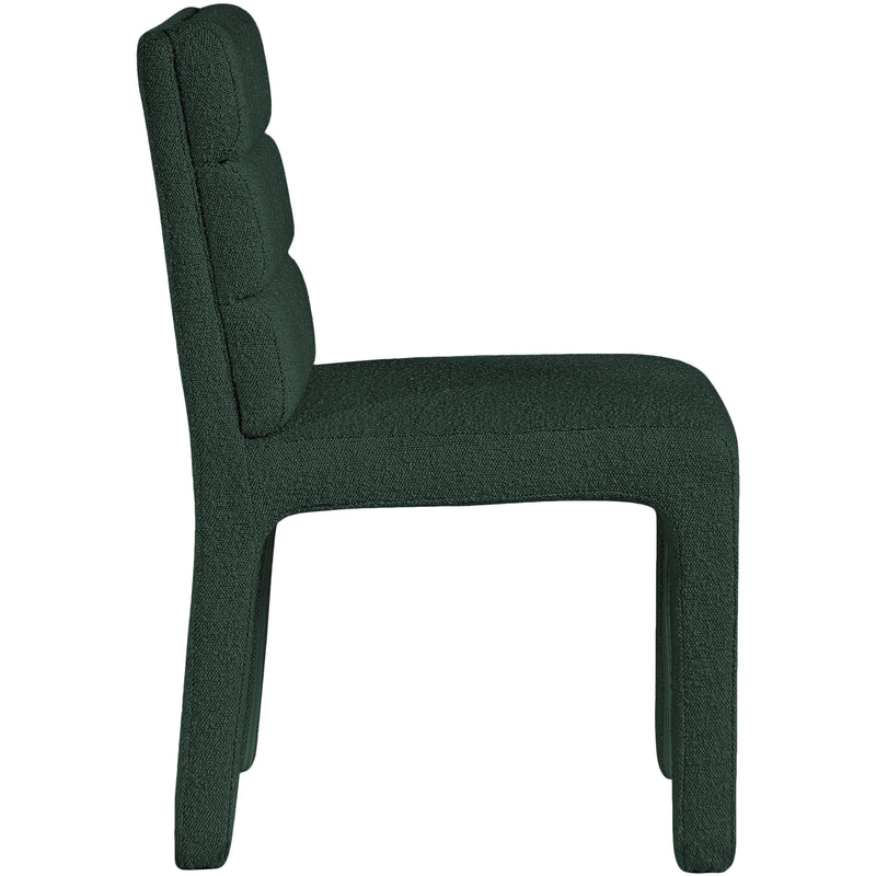 Meridian Kai Green Boucle Fabric Dining Chair IMAGE 4