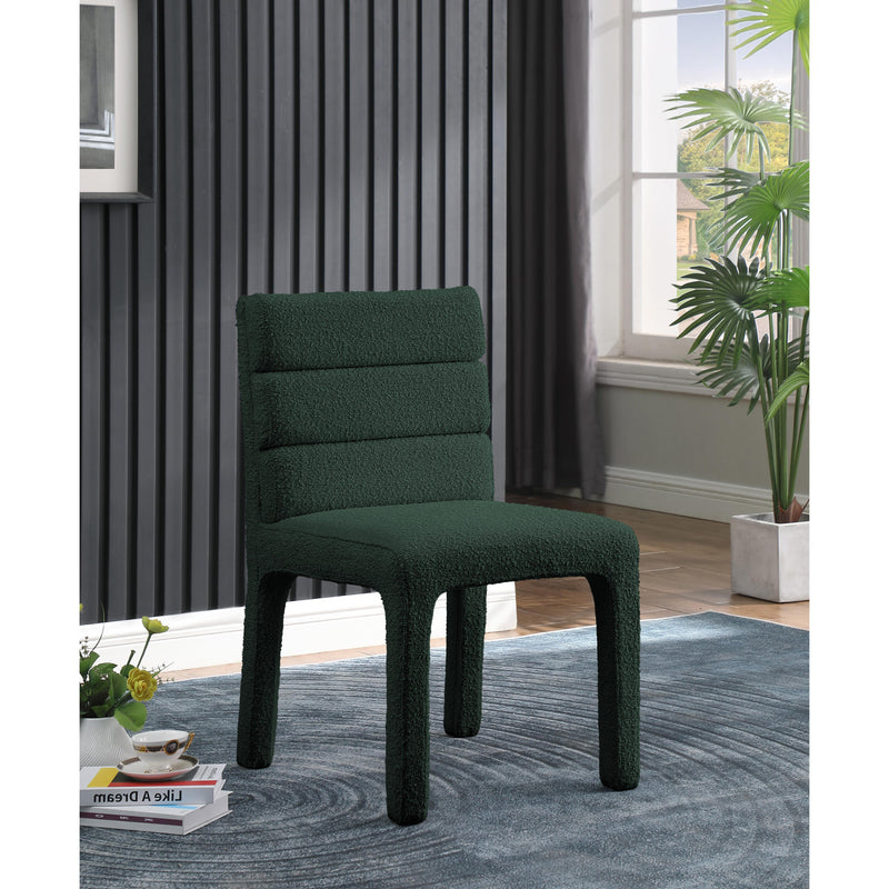 Meridian Kai Green Boucle Fabric Dining Chair IMAGE 8