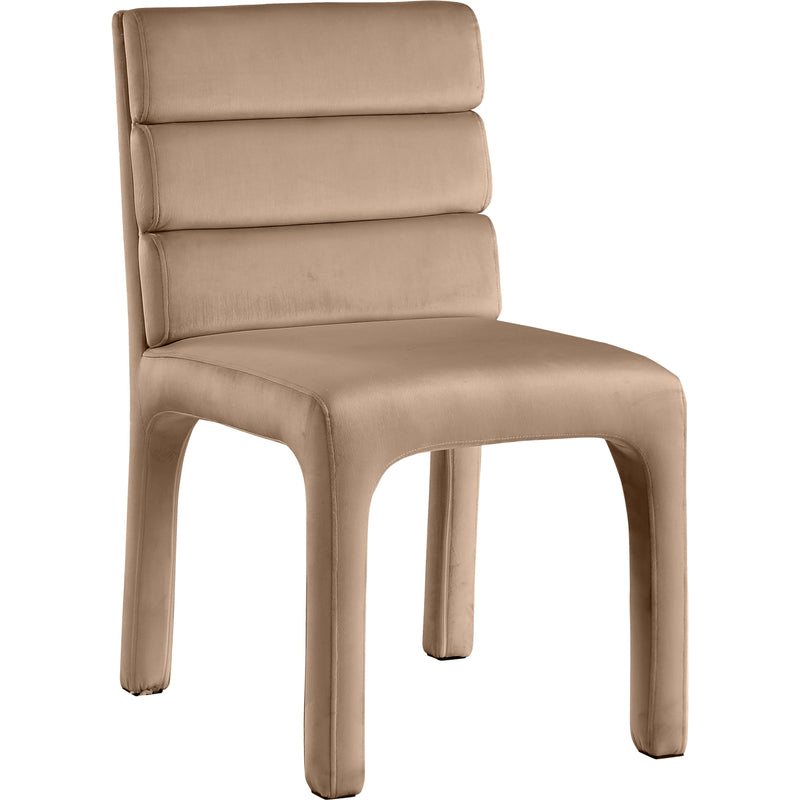 Meridian Kai Beige Velvet Dining Chair IMAGE 3