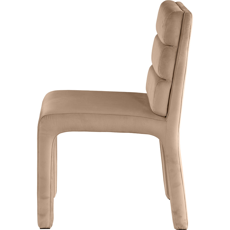 Meridian Kai Beige Velvet Dining Chair IMAGE 4