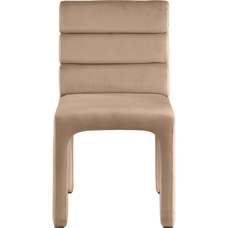 Meridian Kai Beige Velvet Dining Chair IMAGE 5