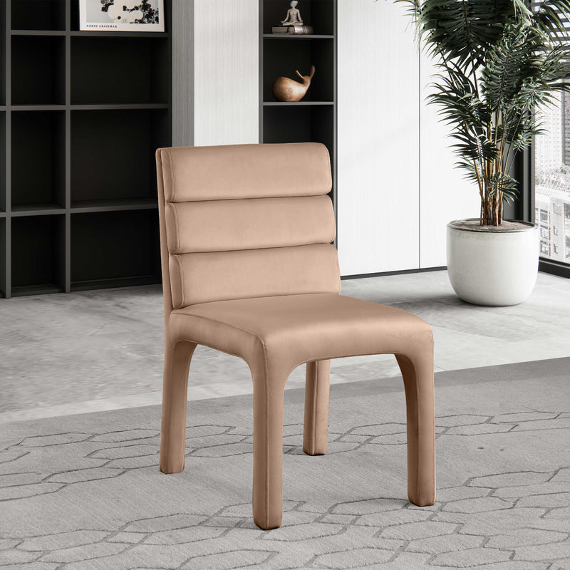 Meridian Kai Beige Velvet Dining Chair IMAGE 8