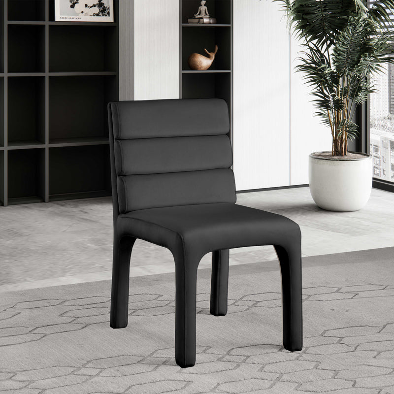 Meridian Kai Navy Velvet Dining Chair IMAGE 8