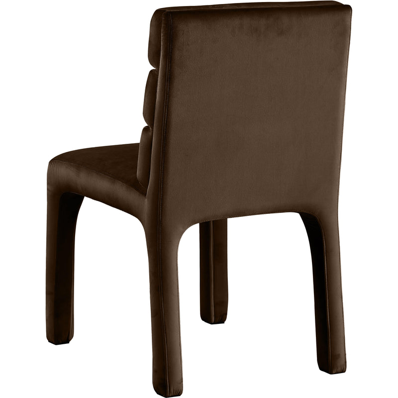 Meridian Kai Brown Velvet Dining Chair IMAGE 2