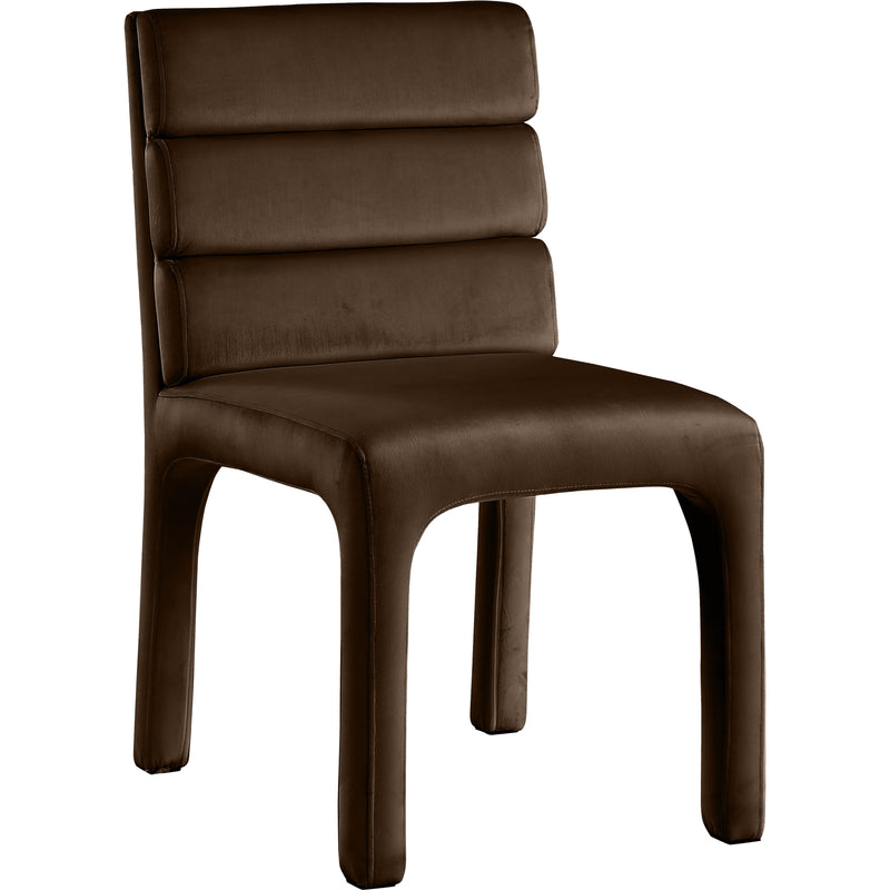 Meridian Kai Brown Velvet Dining Chair IMAGE 3