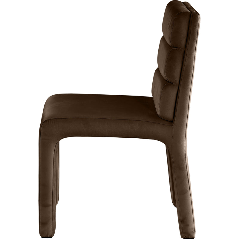 Meridian Kai Brown Velvet Dining Chair IMAGE 4