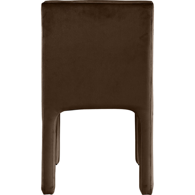 Meridian Kai Brown Velvet Dining Chair IMAGE 6