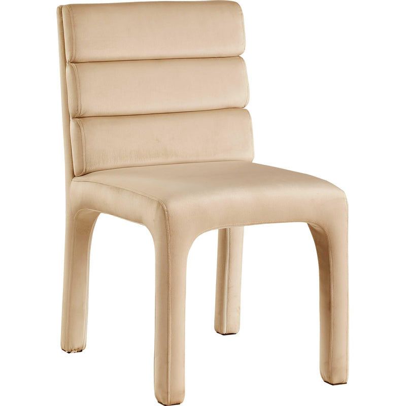 Meridian Kai Cognac Velvet Dining Chair IMAGE 3