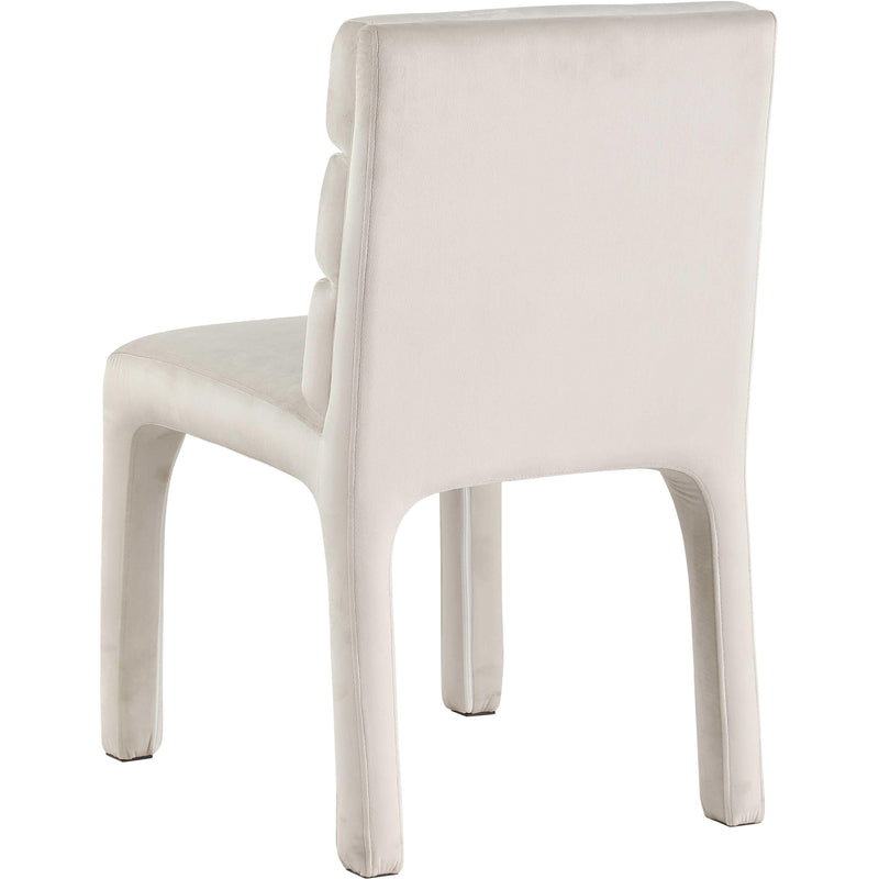 Meridian Kai Cream Velvet Dining Chair IMAGE 2