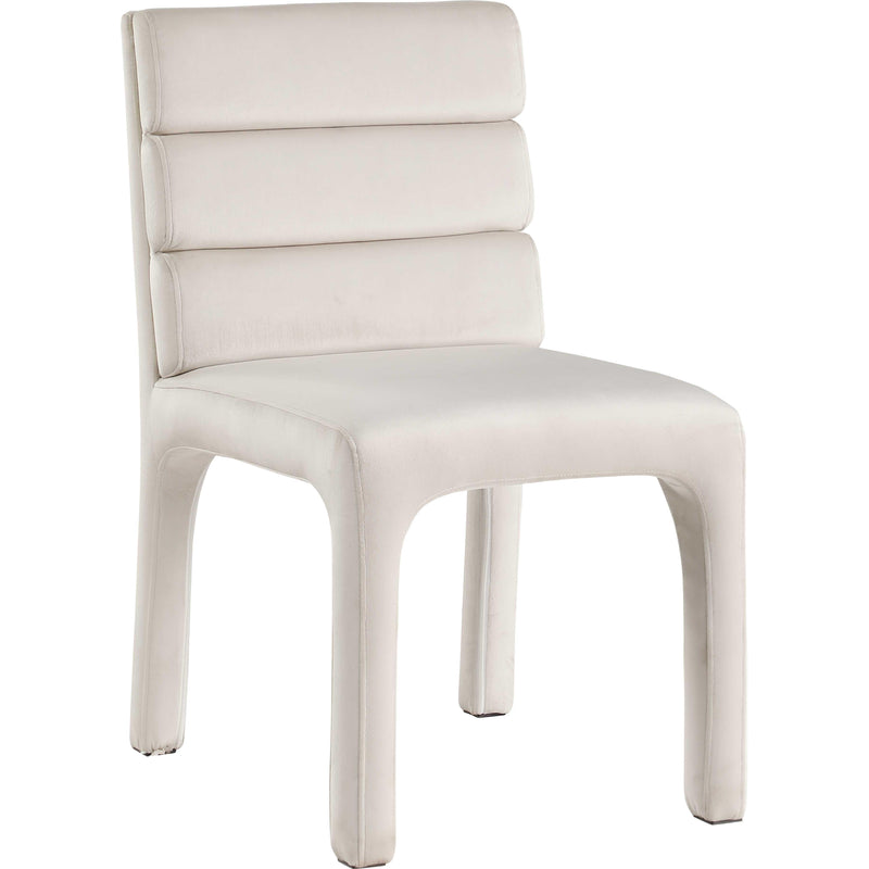 Meridian Kai Cream Velvet Dining Chair IMAGE 3