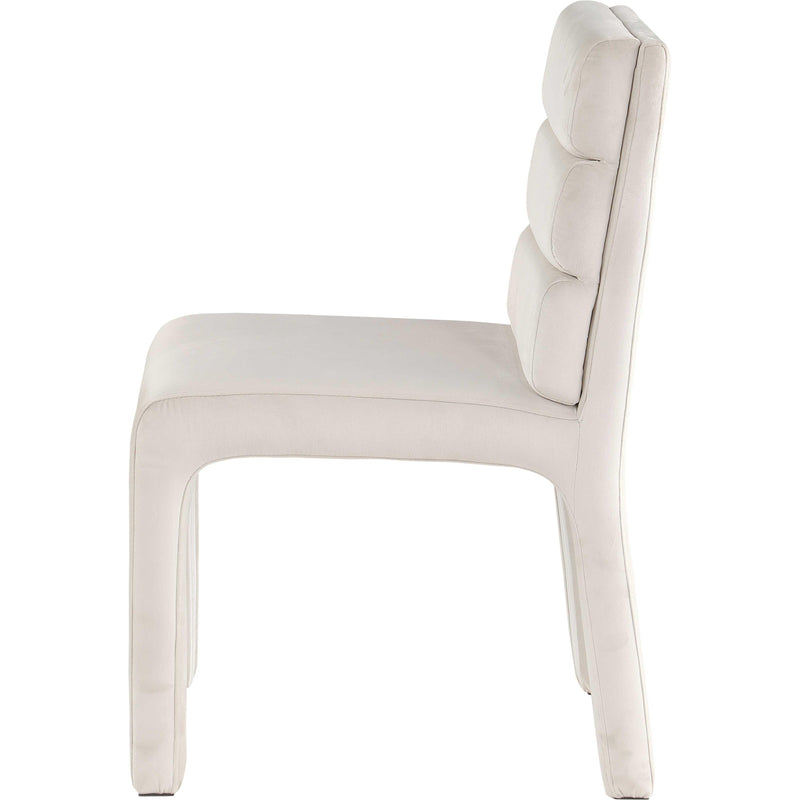 Meridian Kai Cream Velvet Dining Chair IMAGE 4