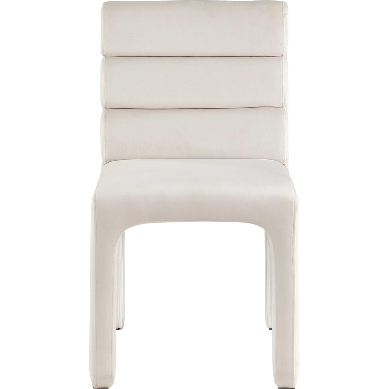 Meridian Kai Cream Velvet Dining Chair IMAGE 5