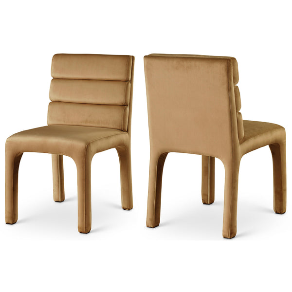 Meridian Kai Olive Velvet Dining Chair IMAGE 1