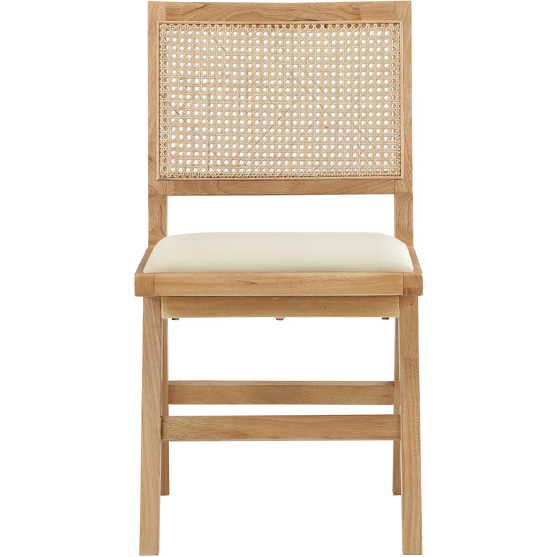 Meridian Abby Cream Vegan Leather Dining Side Chair IMAGE 4