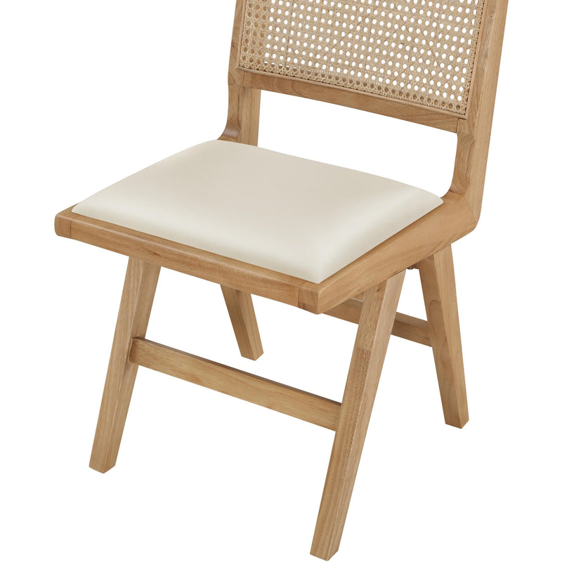 Meridian Abby Cream Vegan Leather Dining Side Chair IMAGE 7