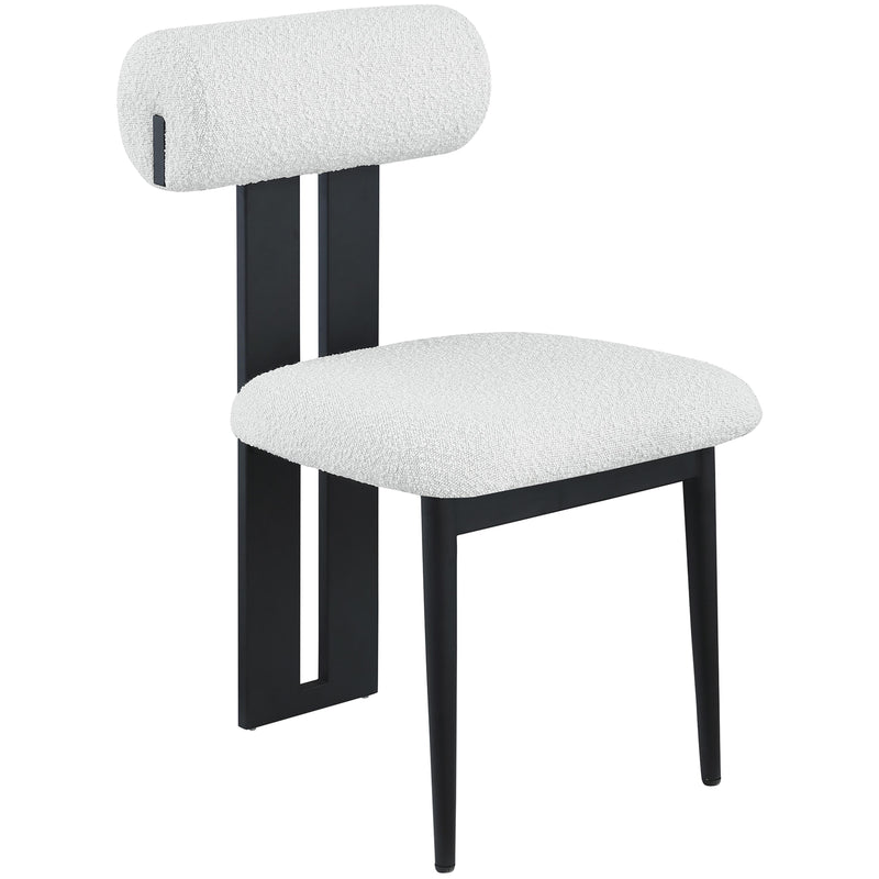 Meridian Dario Cream Boucle Fabric Dining Chair IMAGE 3