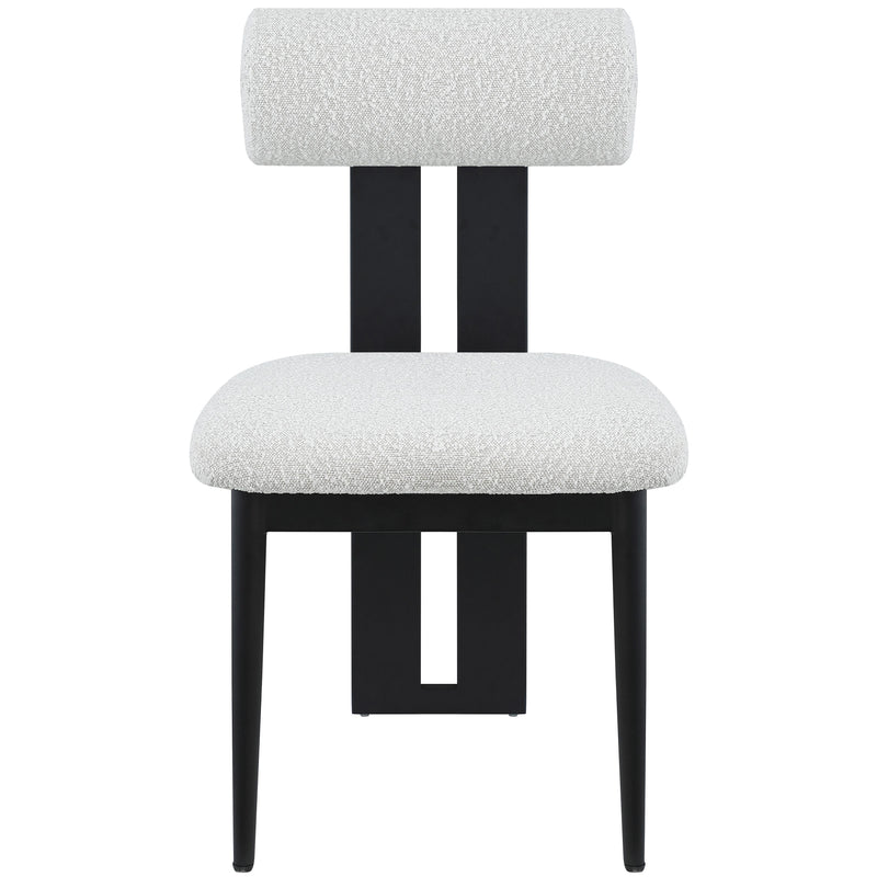 Meridian Dario Cream Boucle Fabric Dining Chair IMAGE 4