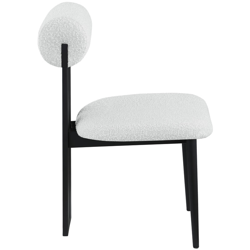 Meridian Dario Cream Boucle Fabric Dining Chair IMAGE 5