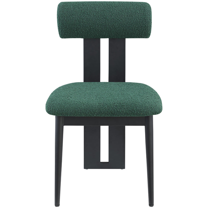 Meridian Dario Green Boucle Fabric Dining Chair IMAGE 4