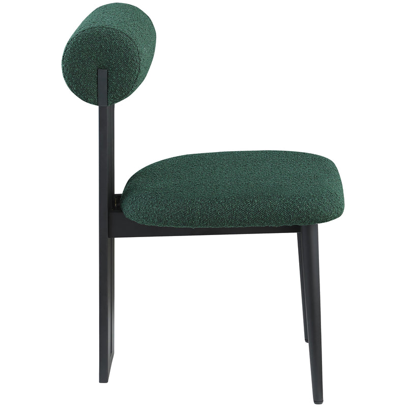 Meridian Dario Green Boucle Fabric Dining Chair IMAGE 5