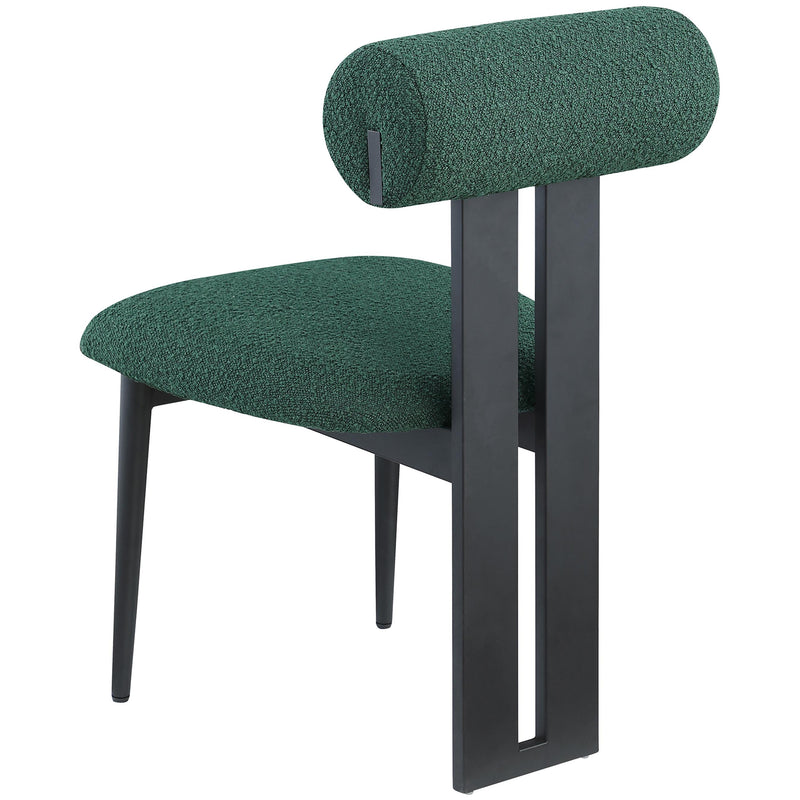 Meridian Dario Green Boucle Fabric Dining Chair IMAGE 6