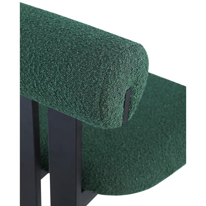 Meridian Dario Green Boucle Fabric Dining Chair IMAGE 7