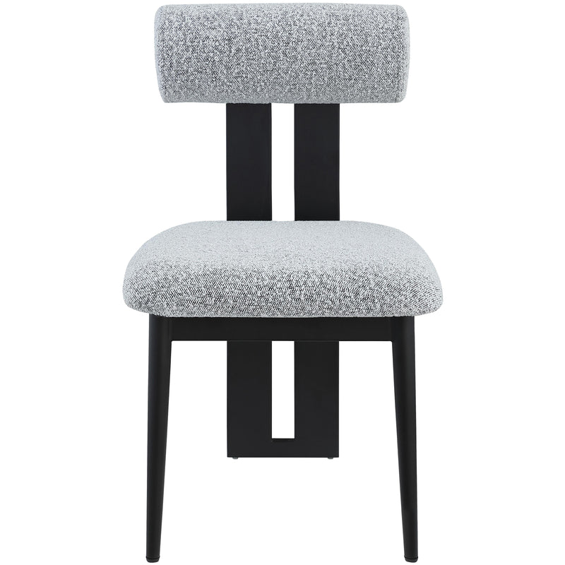 Meridian Dario Grey Boucle Fabric Dining Chair IMAGE 4