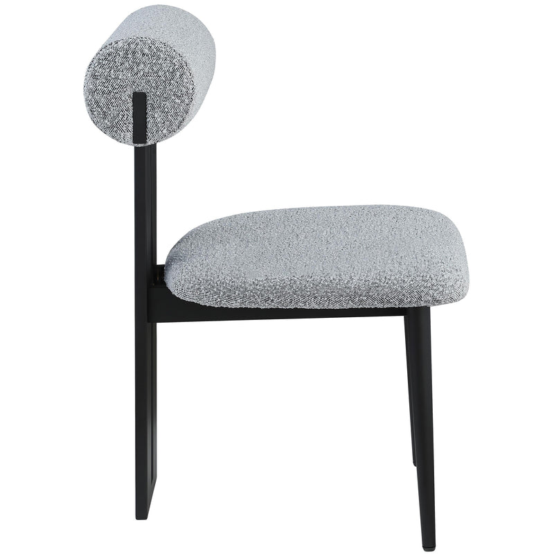 Meridian Dario Grey Boucle Fabric Dining Chair IMAGE 5