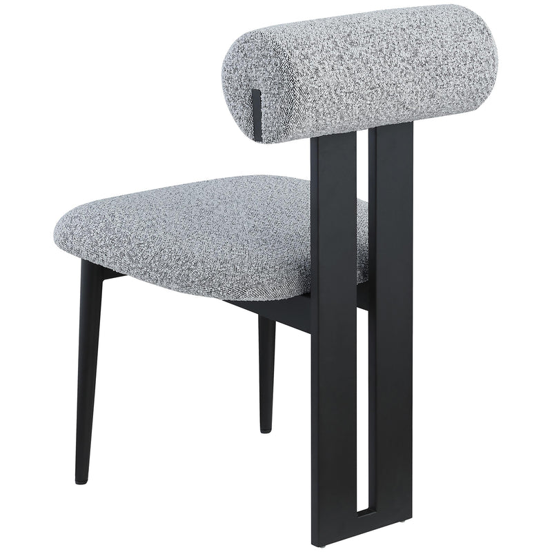 Meridian Dario Grey Boucle Fabric Dining Chair IMAGE 6