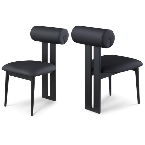 Meridian Dario Black Vegan Leather Dining Chair IMAGE 1