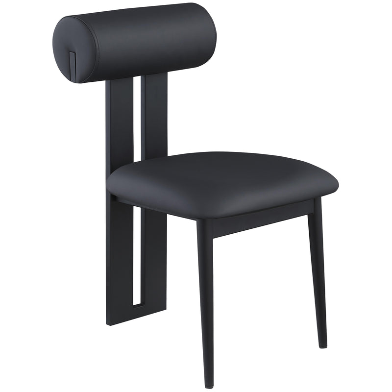 Meridian Dario Black Vegan Leather Dining Chair IMAGE 3