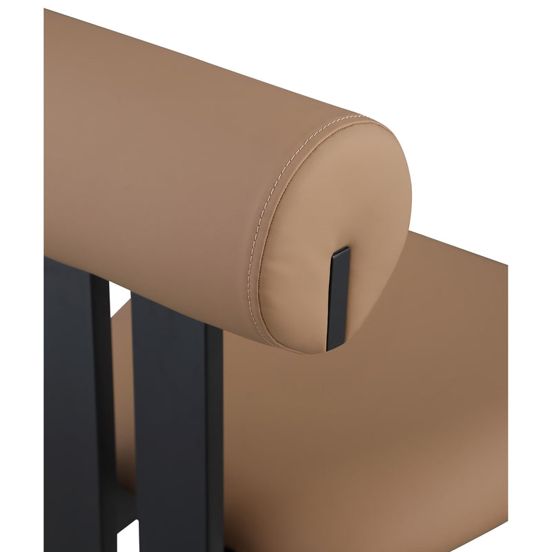 Meridian Dario Tan Vegan Leather Dining Chair IMAGE 7