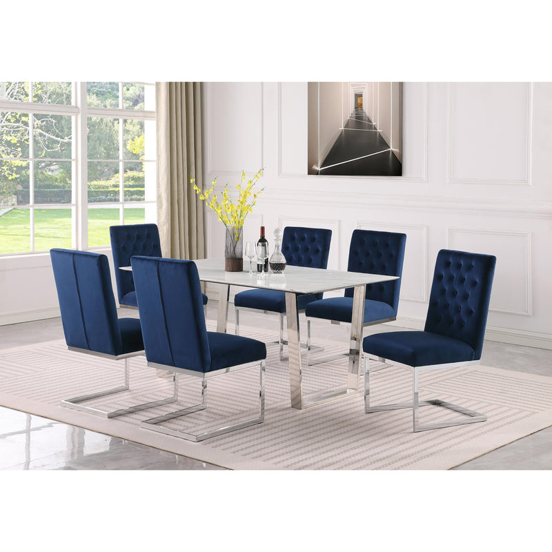 Meridian Carlton White Dining Table IMAGE 3