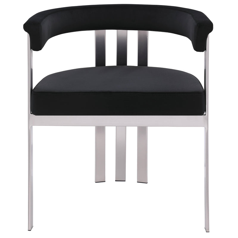 Meridian Marcello Black Velvet Dining Chair IMAGE 5