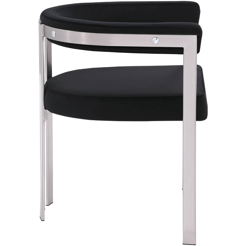 Meridian Marcello Black Velvet Dining Chair IMAGE 6