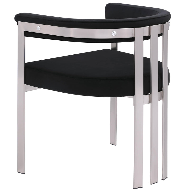 Meridian Marcello Black Velvet Dining Chair IMAGE 7