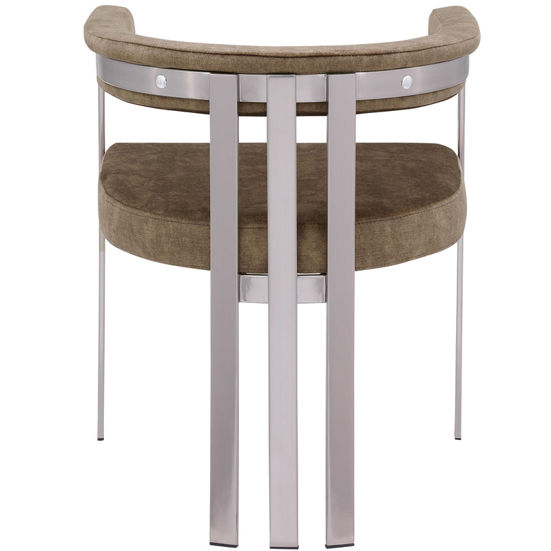 Meridian Marcello Brown Velvet Dining Chair IMAGE 3