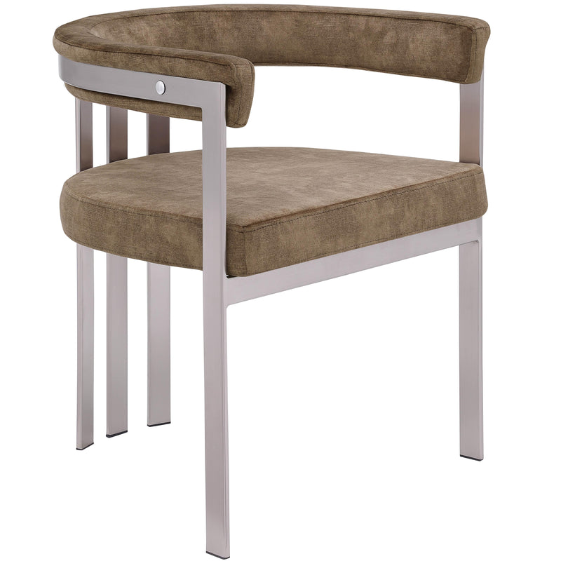 Meridian Marcello Brown Velvet Dining Chair IMAGE 4