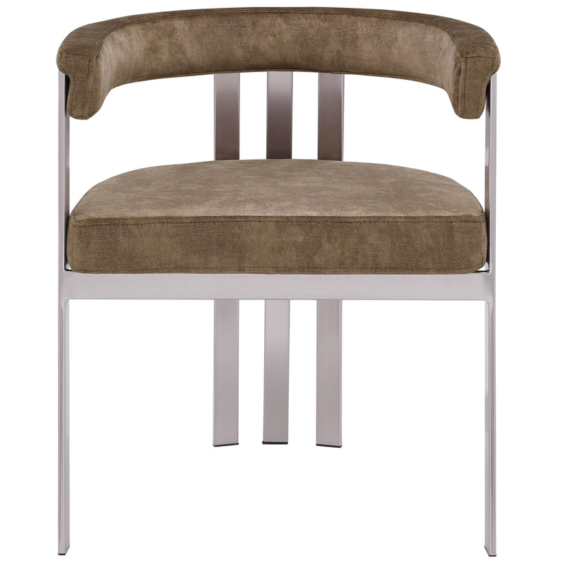 Meridian Marcello Brown Velvet Dining Chair IMAGE 5